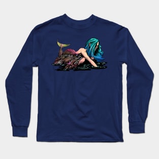 Mermaid on the Rocks Long Sleeve T-Shirt